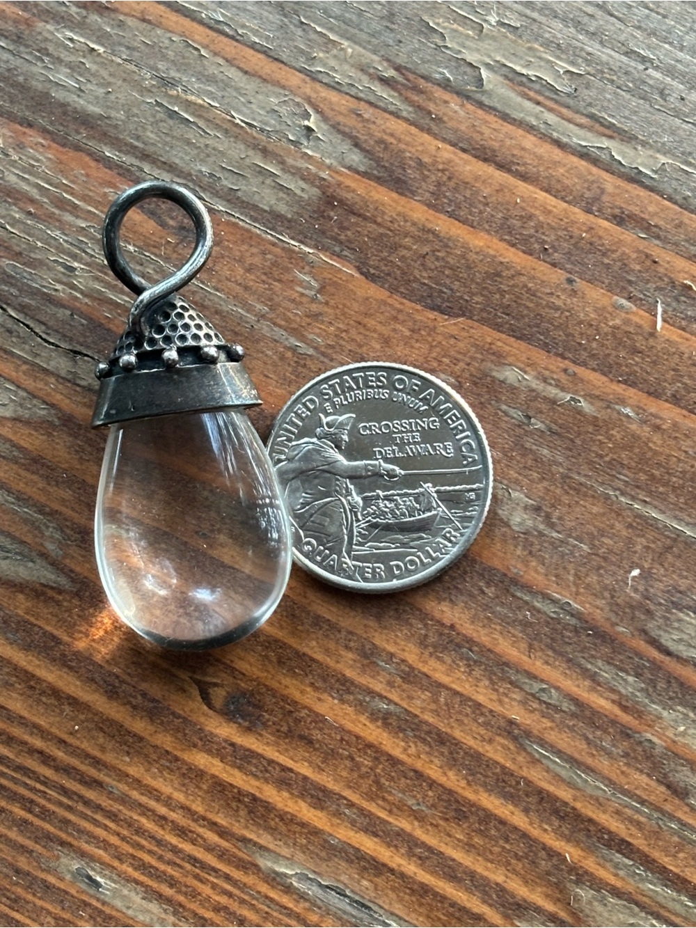 Sterling Silver Glass Pendant - Picture 3 of 4